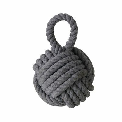 Deurstopper knoop - 1.2 kilo - grijs - jute - 23 x 15 cm Deurstopper knoop - 1.2 kilo - grijs - jute - 23 x 15 cm