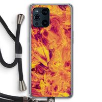 Eternal Fire: Oppo Find X3 Pro Transparant Hoesje met koord
