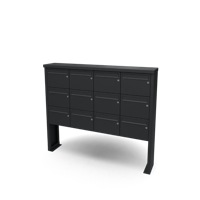 Multibox brievenbus 4 breed 3 hoog zwart - Geroba
