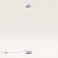 Staande lamp Wistro bianco - Vloerlamp met lange witte staander en kap als een paddenstoel - Zonder lichtbron