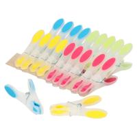 Wasknijpers soft grip - 20x - kunststof - 8 cm - wasgoed knijpers