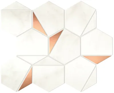 Mozaïektegel Atlas Concorde Marvel Shine A4WT WAmozaiek 25,1x29cm 8,5mm glans rect cala. delicat