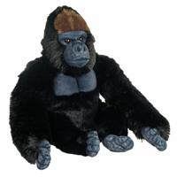 Wild Republic gorilla - pluche - apenknuffel - 33 cm - bosdieren knuffel - aap/apen
