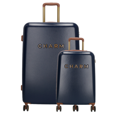 Charm London Capetown Travel Trolley Set-Blue