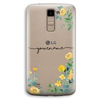 Gele bloemen: LG K10 (2016) Transparant Hoesje
