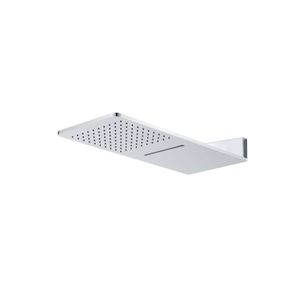 Luxe Vierkante Regendouchekop met Waterval 25X60 cm Chroom Aqua Splash