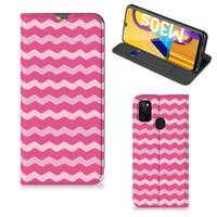 Samsung Galaxy M30s | M21 | Hoesje met Magneet | Waves Pink