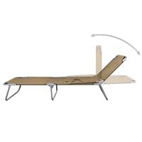 The Living Store Inklapbaar Ligbed - Campingbed - 189x58x27cm - Taupe - thumbnail
