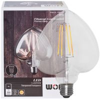 Hart LED lamp 4W 300 lumen E27 1800K warm kaarslicht kleur 18 cm hoog