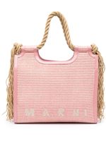 Marni sac porté épaule Marcel à logo brodé - Rose