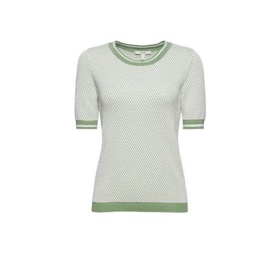 ESPRIT Women Casual gebreide top met biologisch katoen groen