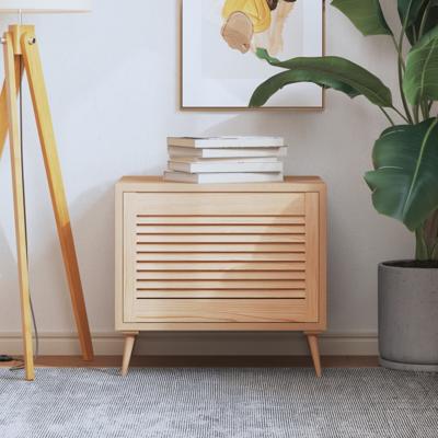 VidaXL Kastdeur met lamellen 39,5x59,4 cm massief grenenhout