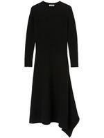 Jil Sander robe mi-longue à design asymétrique - Noir