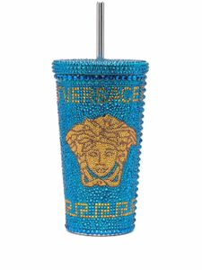 Versace gobelet Medusa à ornements en cristal - Bleu