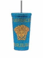 Versace gobelet Medusa à ornements en cristal - Bleu - thumbnail