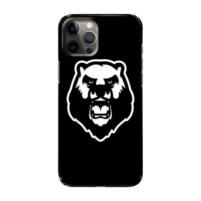 Angry Bear (black): Volledig geprint iPhone 12 Pro Max Hoesje