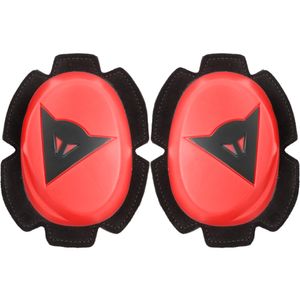 DAINESE Pista Knee Slider, Knie-sliders voor motorbroeken, Fluo Rood-Zwart