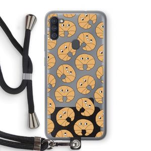 Croissant: Samsung Galaxy A11 Transparant Hoesje met koord
