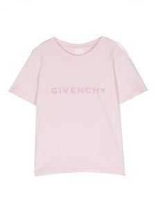 Givenchy Kids t-shirt en coton à logo imprimé - Rose