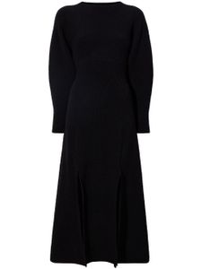 Proenza Schouler robe mi-longue en maille à manches longues - Noir