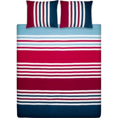 Ten Cate Katoenen Lits-Jumeaux Dekbedovertrek 240x220/220 cm Blauw/Rood/Wit