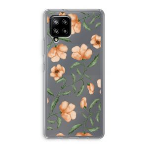 Peachy flowers: Samsung Galaxy A42 5G Transparant Hoesje