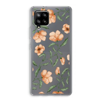 Peachy flowers: Samsung Galaxy A42 5G Transparant Hoesje
