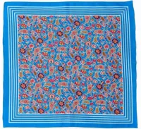 Boerenzakdoek Paisley blauw 55 x 55 cm