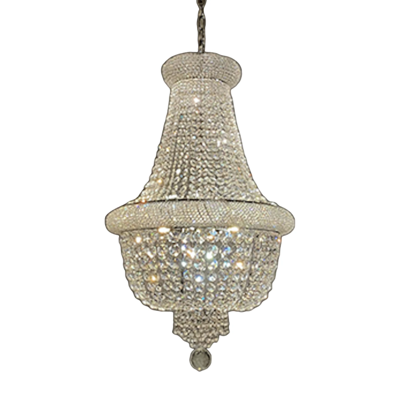 Kroonluchter Margaretha chroom in meerdere maten