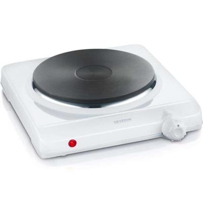 SEVERIN KP1091 Rechaud - elektrische plaat 1500W - diameter 18 cm - regelbare thermostaat - ideaal voor kleine keukenruimtes / Wit