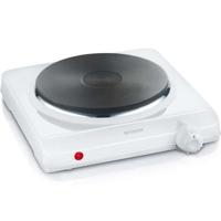 SEVERIN KP1091 Rechaud - elektrische plaat 1500W - diameter 18 cm - regelbare thermostaat - ideaal voor kleine keukenruimtes / Wit