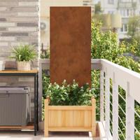Tuin decoratief paneel Roestig 50 x 140 cm Verweerd staal