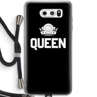 Queen zwart: LG V30 Transparant Hoesje met koord