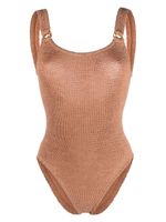 Hunza G maillot de bain Domino à encolure arrondie - Marron