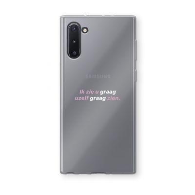 uzelf graag zien: Samsung Galaxy Note 10 Transparant Hoesje