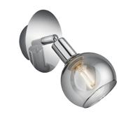 Trio Wandlamp ChroomBrest met smoke glas - R80591006