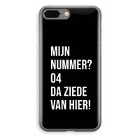 Da ziede van hier - Zwart: iPhone 8 Plus Transparant Hoesje