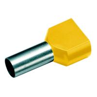 Cimco 18 2480 Dubbele adereindhulzen 6 mm² Deels geïsoleerd Geel 100 stuk(s)