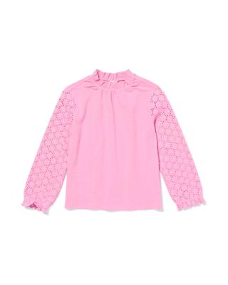 HEMA Kindertop broderie roze (roze)