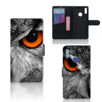 Huawei Y7 Pro | Y7 Prime (2019) Telefoonhoesje met Pasjes Uil - thumbnail