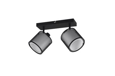 Trio Zwarte plafondlampBurton 2-lichts - 811400232