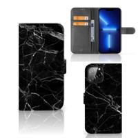 iPhone 13 Pro Max | Bookcase | Marmer Zwart - Origineel Cadeau Vader