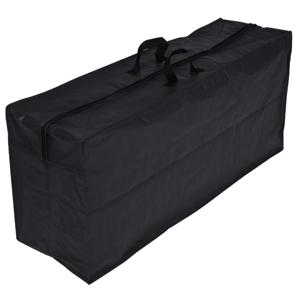 Pro Garden Afdekhoes/beschermhoes tuinstoelkussens - 50 x 130 cm - zwart - voor 4 kussens