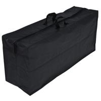 Pro Garden Afdekhoes/beschermhoes tuinstoelkussens - 50 x 130 cm - zwart - voor 4 kussens