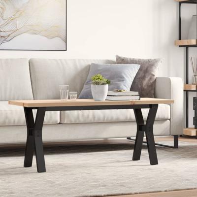 Salontafel Y-frame 110x40x45,5 cm grenenhout en staal