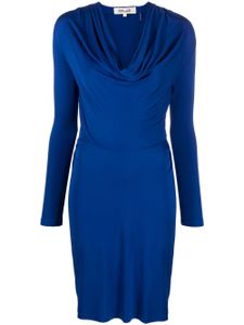 DVF Diane von Furstenberg robe courte Joanie à design drapé - Bleu