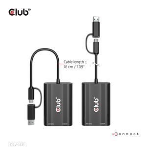 Club 3D Club 3D USB Gen1 Type-C/-A to Dual HDMI (4K/30Hz) / VGA (1