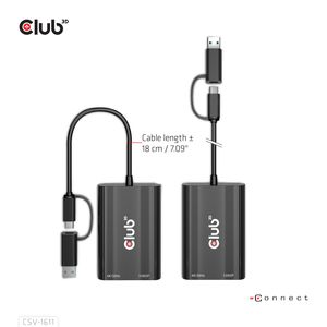 CLUB3D USB Gen1 Type-C/-A to Dual HDMI (4K/30Hz) / VGA (1080/60Hz)