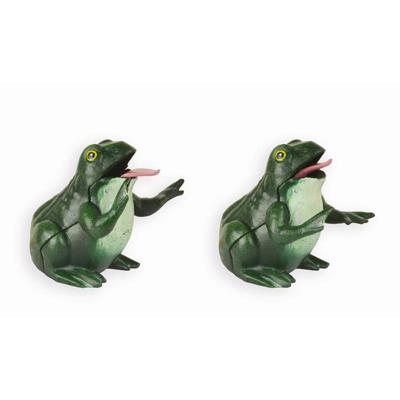 A CAST IRON FROG MECHANICAL BANK