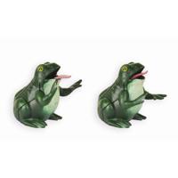 A CAST IRON FROG MECHANICAL BANK